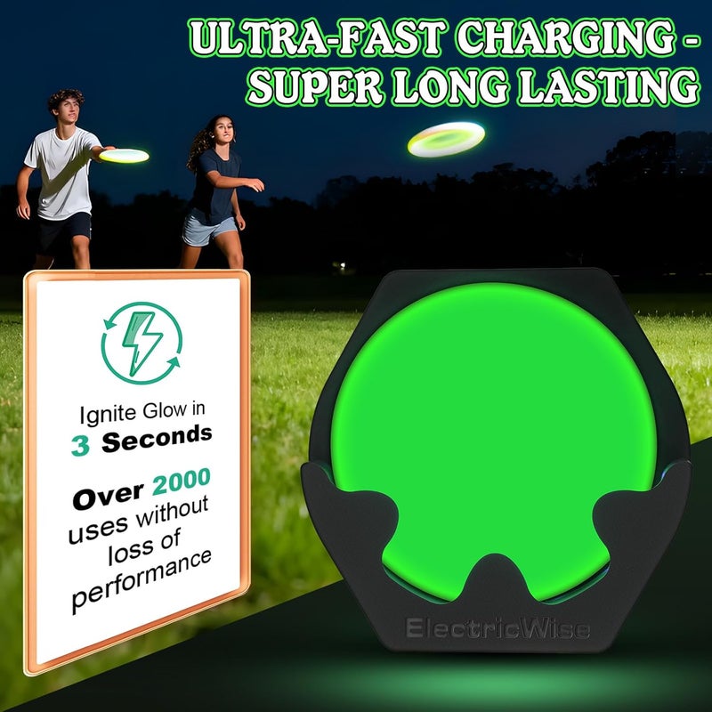 ElectricWise Disc Golf UV Charging Station for Luminous Discs, Fast LED Illumination Stand, Portable Night Play Disc Golf Accessory for Outdoor Practice, Backyard Fun and Tournament Games - Image 4